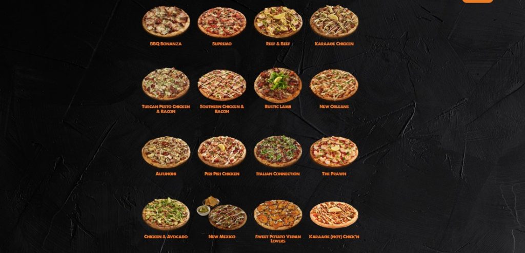 Pizza Capers Menu