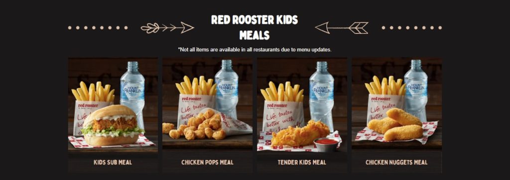 red rooster menu
