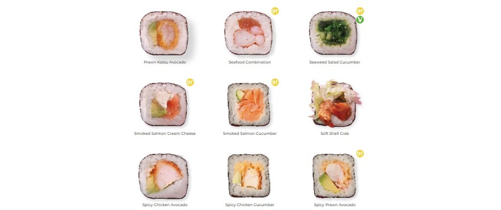 sushi hub menu

