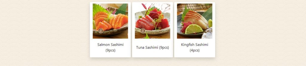 sushi train menu