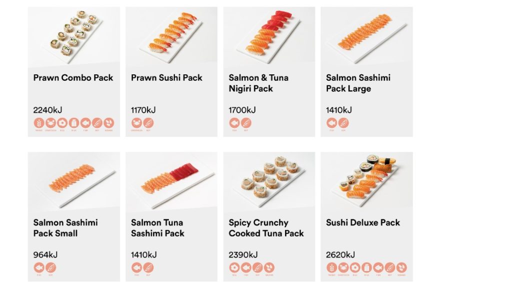 Sushi Sushi Menu