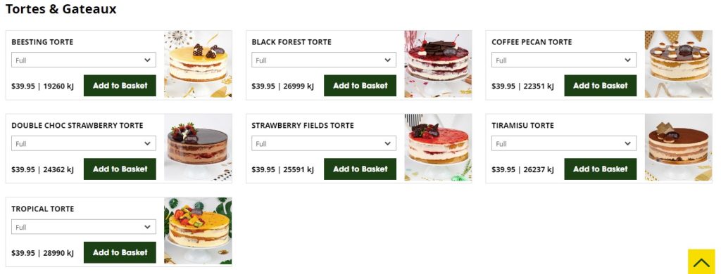 Cheesecake Shop Menu Prices Australia
