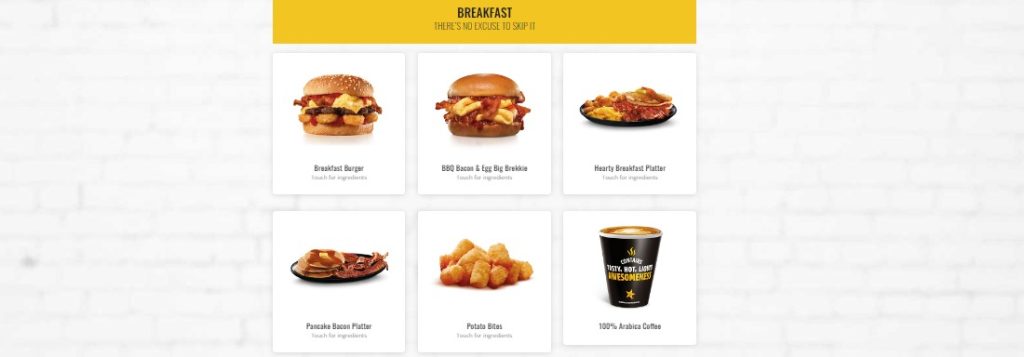 Carls Jr Menu