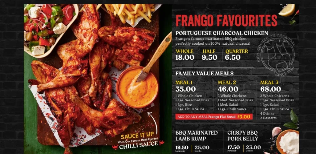 frango's menu